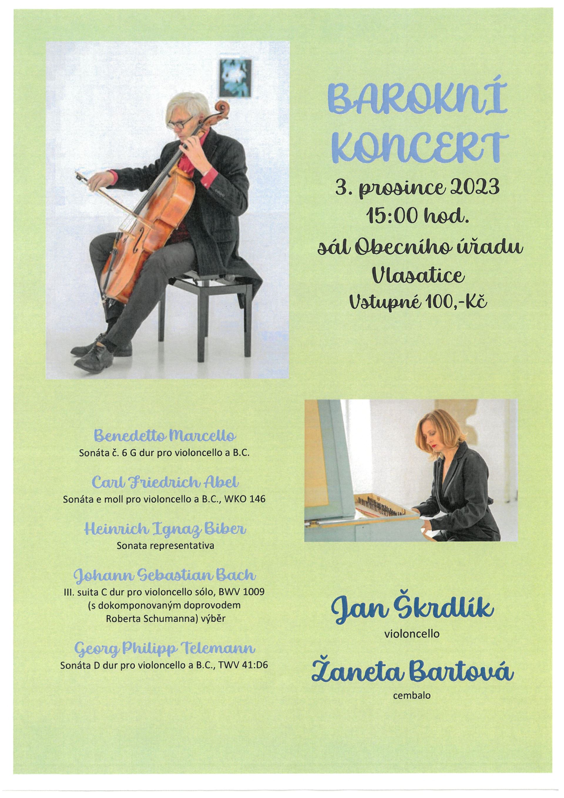 Obec Vlasatice - Barokní koncert 3.12.2023