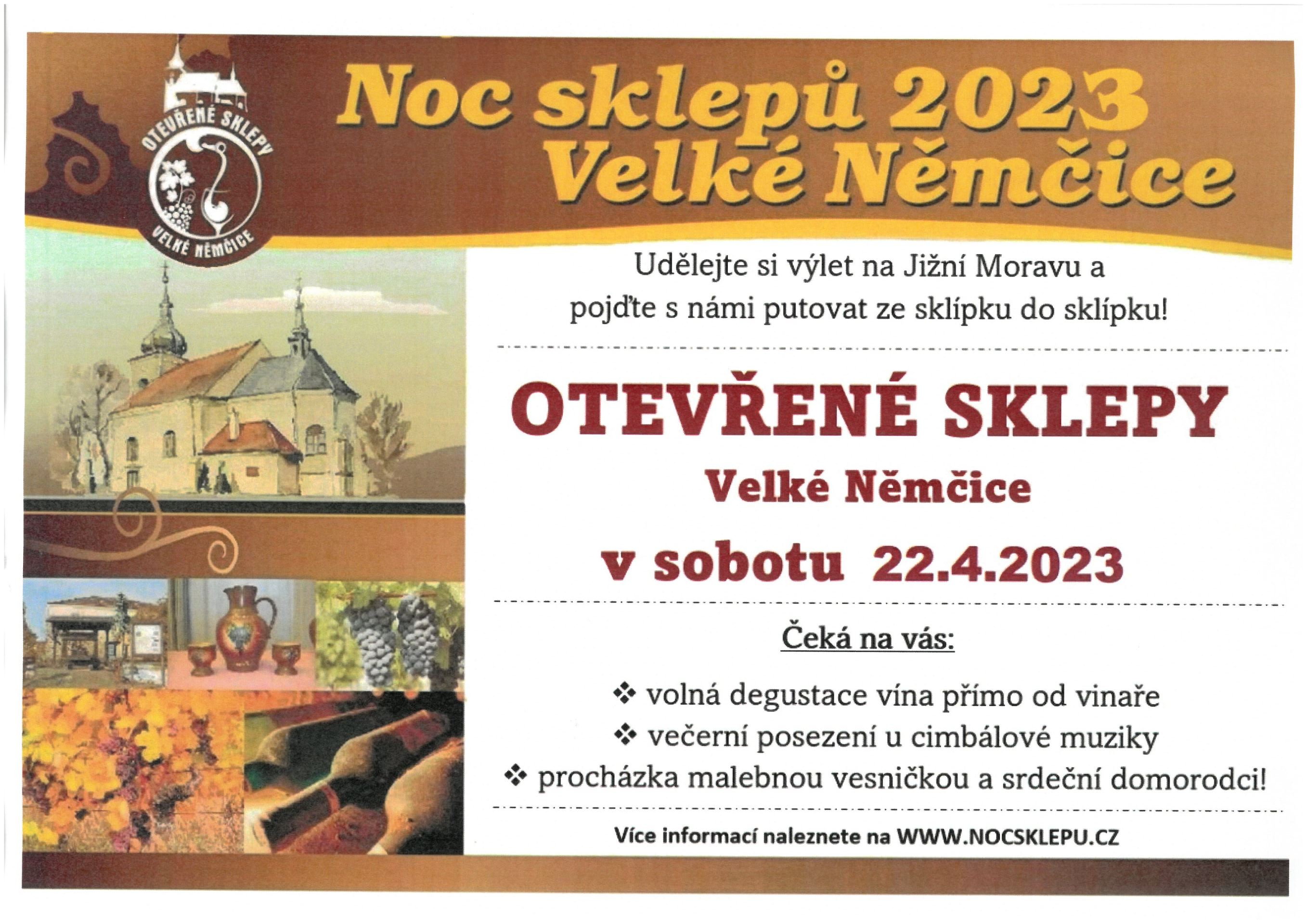 VELKÉ NĚMČICE - NOC OTEVŘENÝCH SKLEPŮ 22.4.2023