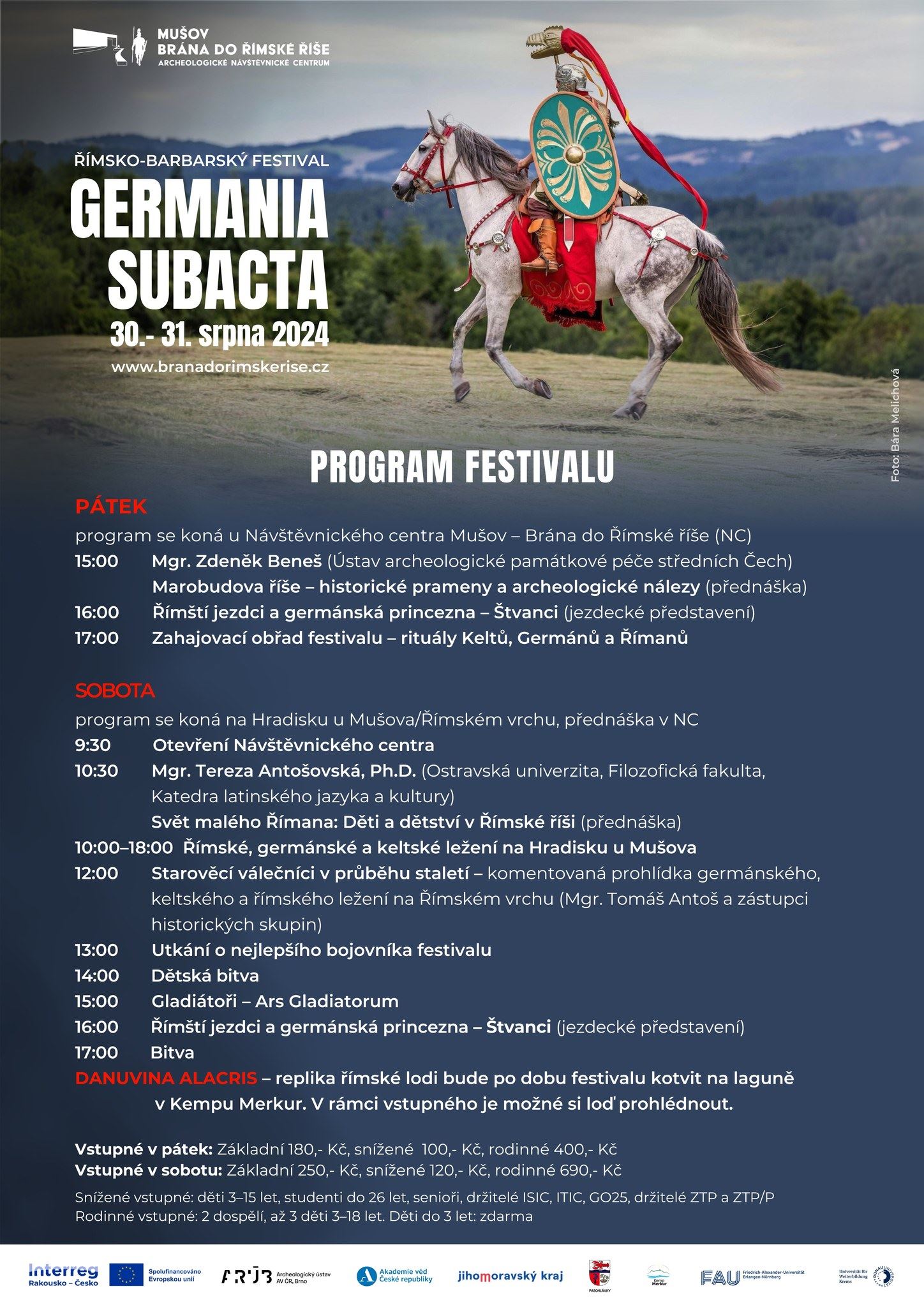 MUŠOV BRÁNA DO ŘÍMSKÉ ŘÍŠE - Germania Subacta - Festival starověkých Římanů a Germánů