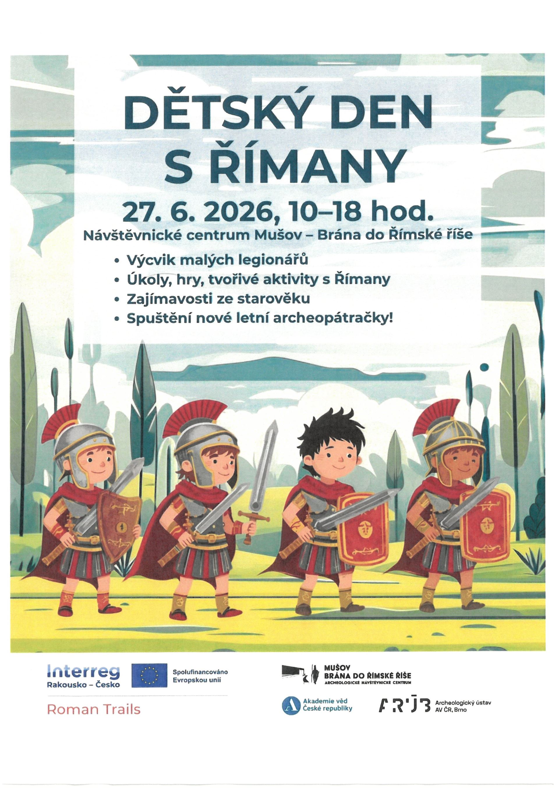 Dětský den s Římany v sobotu 27. 6. 2026
